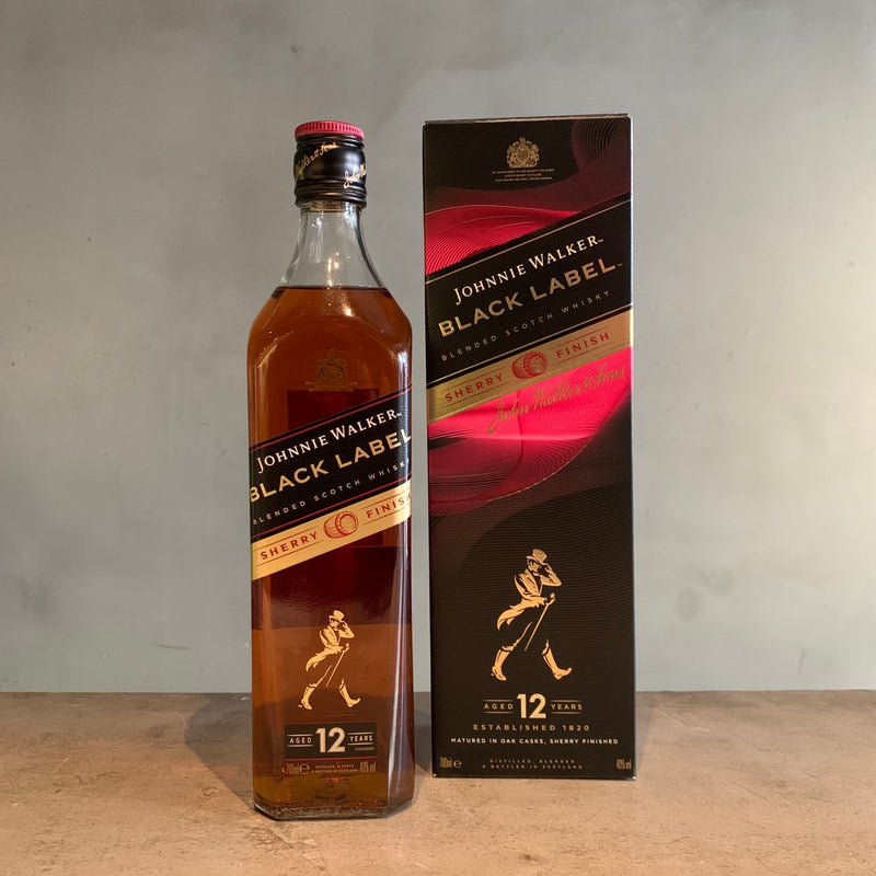 JOHNNIE WALKER BLACK LABEL AGED 12 YEARS SHERRY FINISH-ジョニー